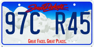 SD license plate 97CR45