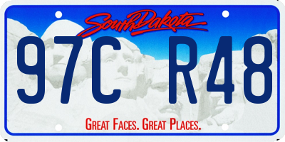SD license plate 97CR48