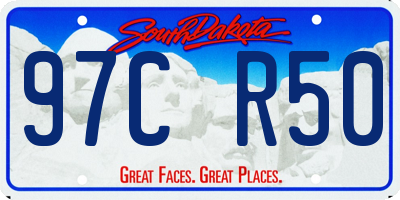 SD license plate 97CR50