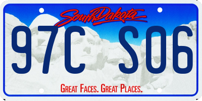 SD license plate 97CS06