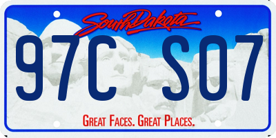SD license plate 97CS07