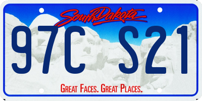 SD license plate 97CS21