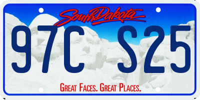 SD license plate 97CS25