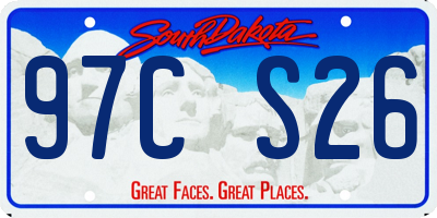 SD license plate 97CS26