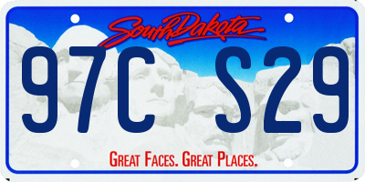 SD license plate 97CS29