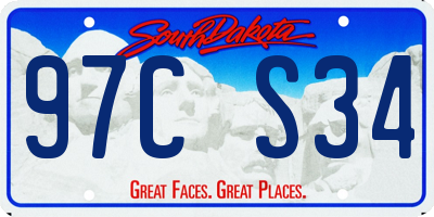 SD license plate 97CS34