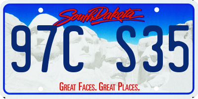 SD license plate 97CS35