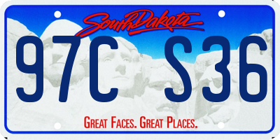 SD license plate 97CS36