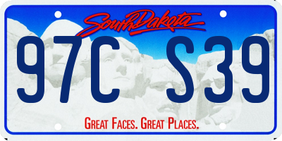SD license plate 97CS39