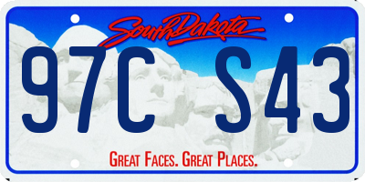 SD license plate 97CS43