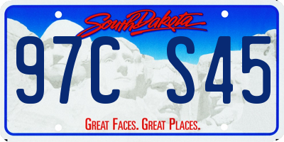 SD license plate 97CS45