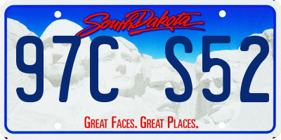 SD license plate 97CS52