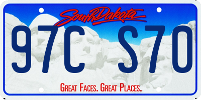 SD license plate 97CS70