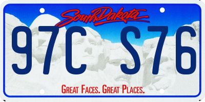 SD license plate 97CS76