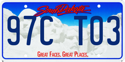 SD license plate 97CT03