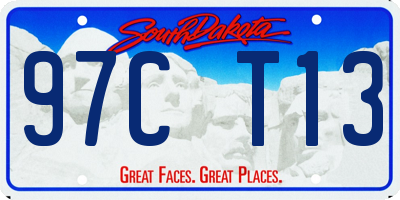 SD license plate 97CT13