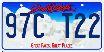 SD license plate 97CT22