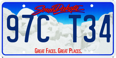 SD license plate 97CT34