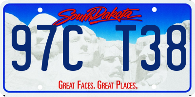 SD license plate 97CT38