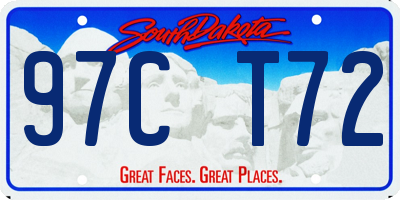 SD license plate 97CT72