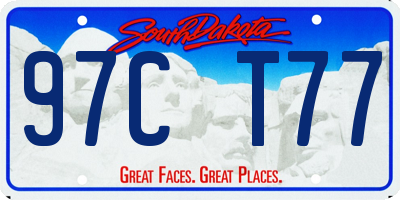 SD license plate 97CT77