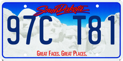 SD license plate 97CT81