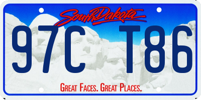 SD license plate 97CT86