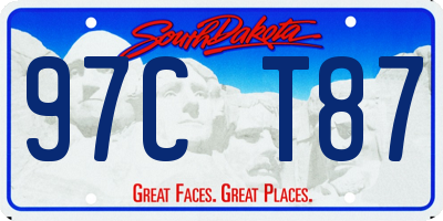 SD license plate 97CT87