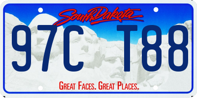 SD license plate 97CT88