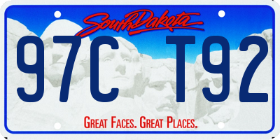 SD license plate 97CT92