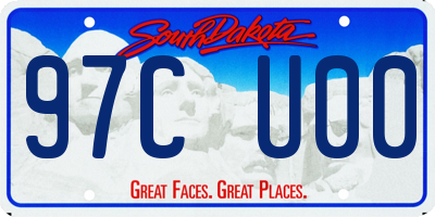 SD license plate 97CU00