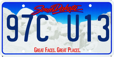 SD license plate 97CU13