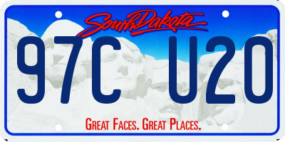 SD license plate 97CU20