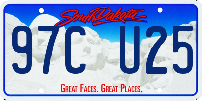 SD license plate 97CU25