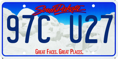 SD license plate 97CU27
