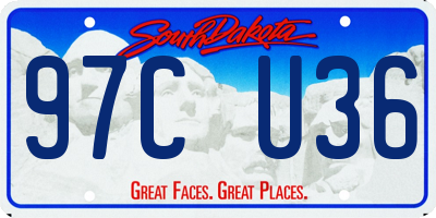 SD license plate 97CU36