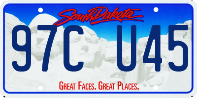 SD license plate 97CU45