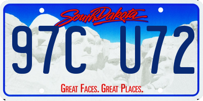 SD license plate 97CU72