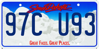 SD license plate 97CU93