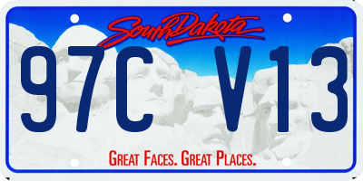 SD license plate 97CV13