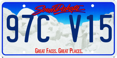 SD license plate 97CV15