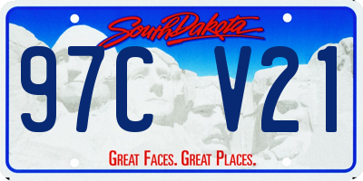 SD license plate 97CV21