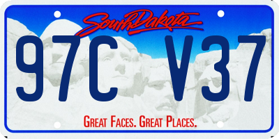 SD license plate 97CV37