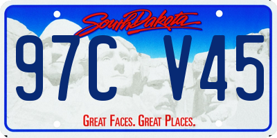 SD license plate 97CV45