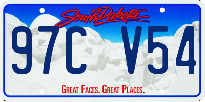 SD license plate 97CV54