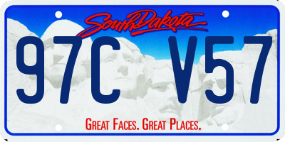 SD license plate 97CV57
