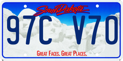 SD license plate 97CV70