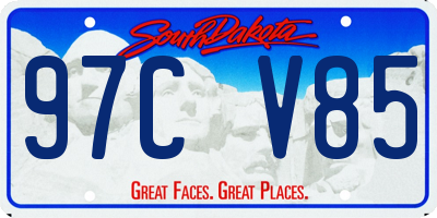 SD license plate 97CV85