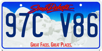 SD license plate 97CV86