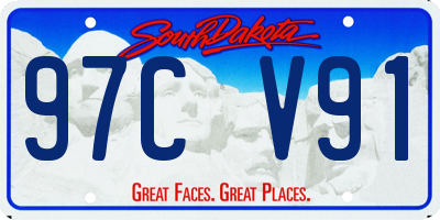 SD license plate 97CV91